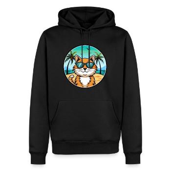 Lunettes de soleil California Spangled Cat Breed Cartoon - Sweat à capuche Premium bio Homme - noir - Devant - Nico (187cm)