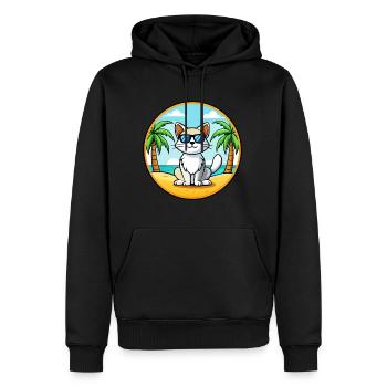 Turc Van Chat Race Dessin Animé Lunettes de Soleil Plage - Sweat à capuche Premium bio Homme - noir - Devant - Nico (187cm)