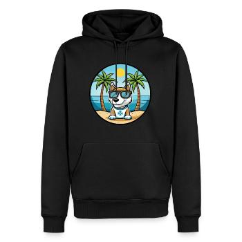 Argentino Chien Race Dessin Animé Lunettes De Soleil Plage - Sweat à capuche Premium bio Homme - noir - Devant - Nico (187cm)