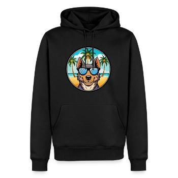 Beauceron Chien Race Dessin Animé Lunettes De Soleil Plage - Sweat à capuche Premium bio Homme - noir - Devant - Nico (187cm)