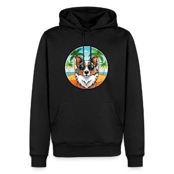 Lunettes de soleil de race de chien de berger australien - Sweat à capuche Premium bio Homme - noir - Devant - Nico (187cm)