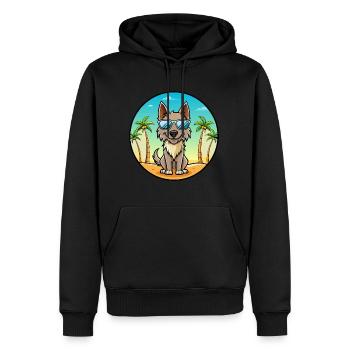 Berger Picard Chien Race Dessin Animé Lunettes de Soleil Plage - Sweat à capuche Premium bio Homme - noir - Devant - Nico (187cm)