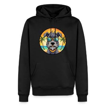 Bouvier Des Ardennes Hunderasse Cartoon Sonnenbrille - Männer Premium Bio Hoodie - Schwarz - Vorne - Nico (187cm)