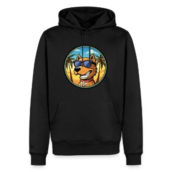 Kanarische Warren Hound Hunderasse Cartoon Sonnenbrille - Männer Premium Bio Hoodie - Schwarz - Vorne - Nico (187cm)