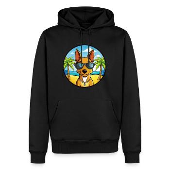 Cirneco Dell Etna Hunderasse Cartoon Sonnenbrille Strand - Männer Premium Bio Hoodie - Schwarz - Vorne - Nico (187cm)