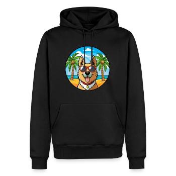 Bucovine Berger Race Dessin Animé Lunettes De Soleil Plage - Sweat à capuche Premium bio Homme - noir - Devant - Nico (187cm)