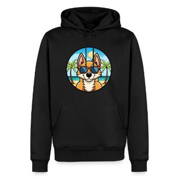 Chilenische Foxterrier Hunderasse Cartoon Sonnenbrille - Männer Premium Bio Hoodie - Schwarz - Vorne - Nico (187cm)