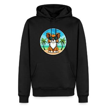 Englische Spielzeug Spaniel Hund Rasse Cartoon Sonnenbrille - Männer Premium Bio Hoodie - Schwarz - Vorne - Nico (187cm)