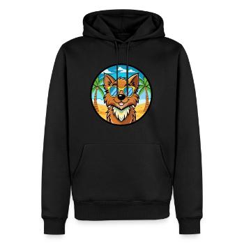Griffon Nivernais Chien Race Dessin Animé Lunettes De Soleil Plage - Sweat à capuche Premium bio Homme - noir - Devant - Nico (187cm)