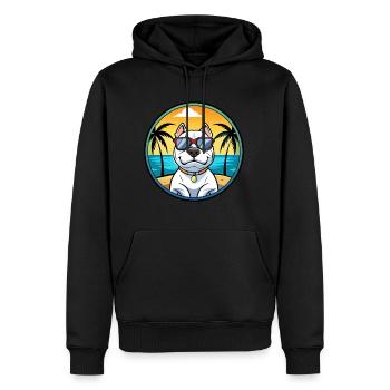 Dogue Argentino Chien Race Dessin Animé Lunettes De Soleil Plage - Sweat à capuche Premium bio Homme - noir - Devant - Nico (187cm)