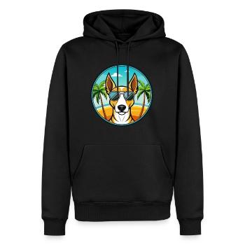Ibizan Hound Chien Race Dessin Animé Lunettes De Soleil Plage - Sweat à capuche Premium bio Homme - noir - Devant - Nico (187cm)