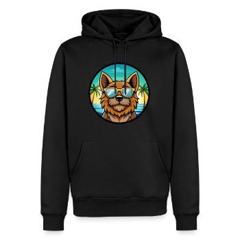 Griffon Bruxellois Hunderasse Cartoon Sonnenbrille - Männer Premium Bio Hoodie - Schwarz - Vorne - Nico (187cm)