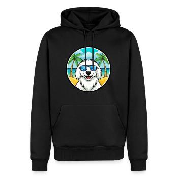 Grandes Pyrénées Chien Race Dessin Animé Lunettes De Soleil Plage - Sweat à capuche Premium bio Homme - noir - Devant - Nico (187cm)