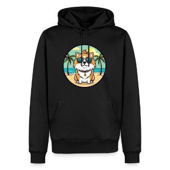 Japonais Chin Chien Race Dessin Animé Lunettes De Soleil Plage - Sweat à capuche Premium bio Homme - noir - Devant - Nico (187cm)