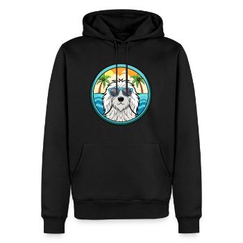 Komondor Chien Race Dessin Animé Lunettes de Soleil Plage - Sweat à capuche Premium bio Homme - noir - Devant - Nico (187cm)