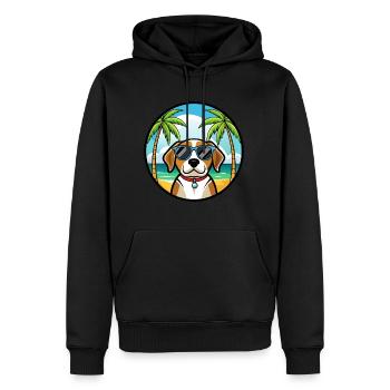 Kerry Beagle Chien Race Dessin Animé Lunettes de Soleil Plage - Sweat à capuche Premium bio Homme - noir - Devant - Nico (187cm)
