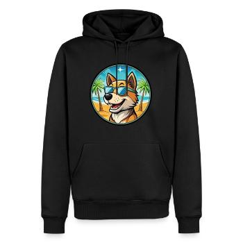 Lucas Terrier Chien Race Dessin Animé Lunettes de Soleil Plage - Sweat à capuche Premium bio Homme - noir - Devant - Nico (187cm)