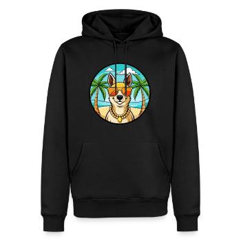Lunettes de soleil péruviennes Inca Orchid Dog Breed Cartoon - Sweat à capuche Premium bio Homme - noir - Devant - Nico (187cm)