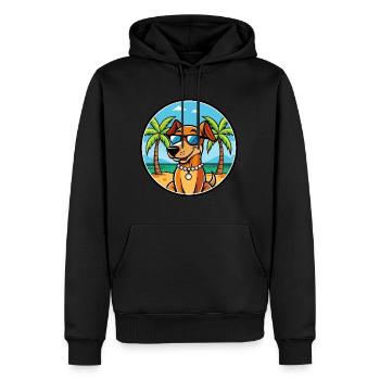 Polonais Chien Chien Race Dessin Animé Lunettes De Soleil Plage - Sweat à capuche Premium bio Homme - noir - Devant - Nico (187cm)