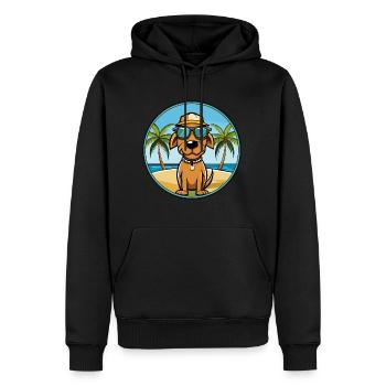 Polnische Jagdhund Hund Rasse Cartoon Sonnenbrille - Männer Premium Bio Hoodie - Schwarz - Vorne - Nico (187cm)