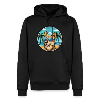 Lunettes de soleil de dessin animé de race de chien Podengo portugais - Sweat à capuche Premium bio Homme - noir - Devant - Nico (187cm)