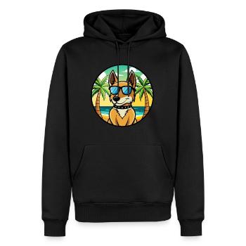 Bétail portugais Chien Race Dessin Animé Lunettes De Soleil Plage - Sweat à capuche Premium bio Homme - noir - Devant - Nico (187cm)
