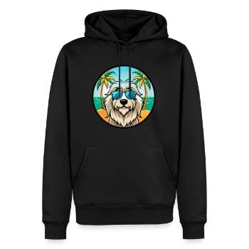 Berger des Pyrénées Race Dessin Animé Lunettes De Soleil Plage - Sweat à capuche Premium bio Homme - noir - Devant - Nico (187cm)