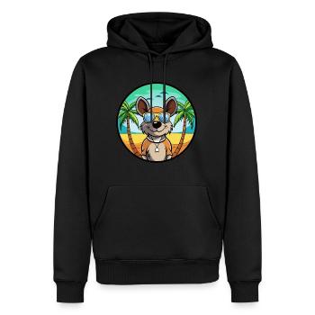 Ratonero Murciano Chien Race Dessin Animé Lunettes de soleil Plage - Sweat à capuche Premium bio Homme - noir - Devant - Nico (187cm)