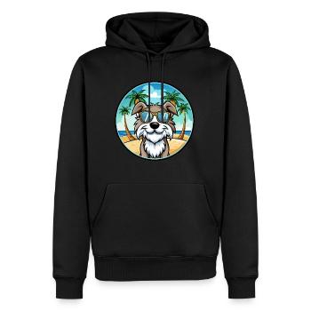 Schapendoes Chien Race Dessin Animé Lunettes de Soleil Plage - Sweat à capuche Premium bio Homme - noir - Devant - Nico (187cm)
