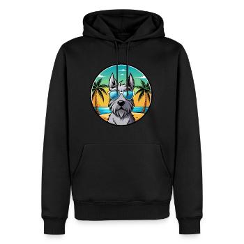 Scottish Terrier Chien Race Dessin Animé Lunettes De Soleil Plage - Sweat à capuche Premium bio Homme - noir - Devant - Nico (187cm)