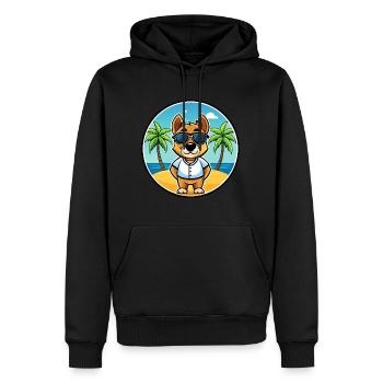 Sporting Lucas Terrier Chien Race Dessin Animé Plage - Sweat à capuche Premium bio Homme - noir - Devant - Nico (187cm)