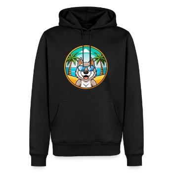 Lunettes de soleil de plage de race de chien de race de chien slovaque - Sweat à capuche Premium bio Homme - noir - Devant - Nico (187cm)