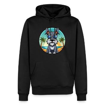 Standard Schnauzer Hunderasse Cartoon Sonnenbrille - Männer Premium Bio Hoodie - Schwarz - Vorne - Nico (187cm)