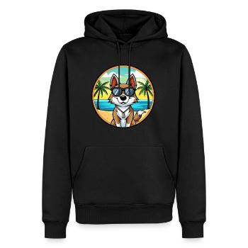 Suisse Laufhund Chien Race Dessin Animé Lunettes de Soleil Plage - Sweat à capuche Premium bio Homme - noir - Devant - Nico (187cm)