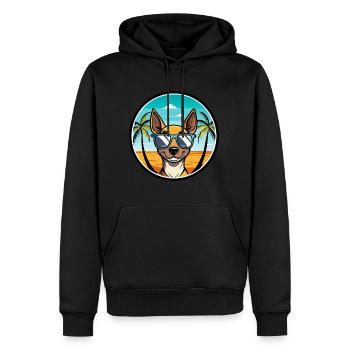 Spielzeug Manchester Terrier Hunderasse Cartoon Strand - Männer Premium Bio Hoodie - Schwarz - Vorne - Nico (187cm)