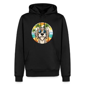 Spinone Italiano Race De Chien Dessin Animé Lunettes De Soleil Plage - Sweat à capuche Premium bio Homme - noir - Devant - Nico (187cm)