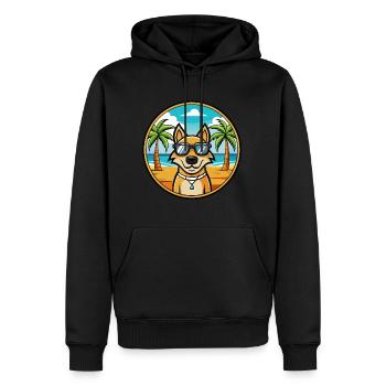 Ariegeois Chien Race Dessin Animé Lunettes de Soleil Plage - Sweat à capuche Premium bio Homme - noir - Devant - Nico (187cm)