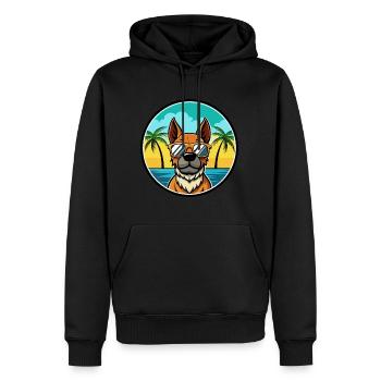 Aryan Molossus Chien Race Dessin Animé Lunettes De Soleil Plage - Sweat à capuche Premium bio Homme - noir - Devant - Nico (187cm)
