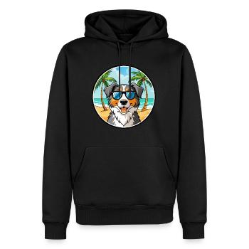 Lunettes de soleil de race de chien de berger australien - Sweat à capuche Premium bio Homme - noir - Devant - Nico (187cm)