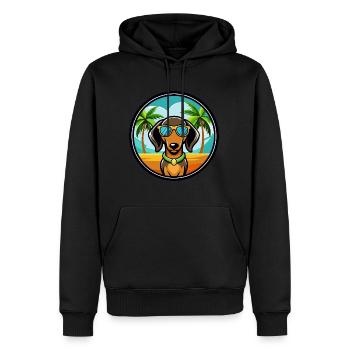 Alpine Dachsbracke Dog Breed Lunettes de soleil de dessin animé - Sweat à capuche Premium bio Homme - noir - Devant - Nico (187cm)