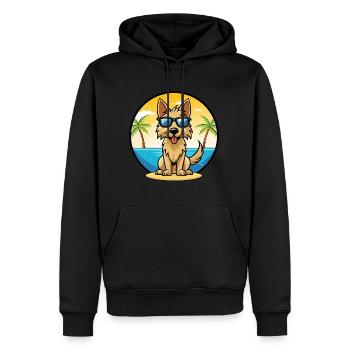 Berger Picard Chien Race Dessin Animé Lunettes de Soleil Plage - Sweat à capuche Premium bio Homme - noir - Devant - Nico (187cm)