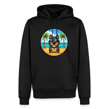 Lunettes de soleil de race de chien de chien de la Forêt-Noire - Sweat à capuche Premium bio Homme - noir - Devant - Nico (187cm)