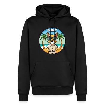 Braque Saint Germain Hunderasse Cartoon Sonnenbrille - Männer Premium Bio Hoodie - Schwarz - Vorne - Nico (187cm)
