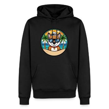 Cao De Seo Miguel Hunderasse Cartoon Strand - Männer Premium Bio Hoodie - Schwarz - Vorne - Nico (187cm)