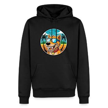 Bruno Jura Hound Hunderasse Cartoon Sonnenbrille Strand - Männer Premium Bio Hoodie - Schwarz - Vorne - Nico (187cm)
