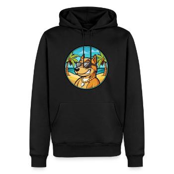 Cordoue Chien De Combat Race Dessin Animé Lunettes De Soleil Plage - Sweat à capuche Premium bio Homme - noir - Devant - Nico (187cm)