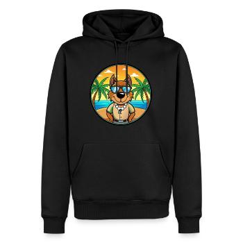 Lunettes de soleil Gascon Saintongeois Dog Breed Cartoon - Sweat à capuche Premium bio Homme - noir - Devant - Nico (187cm)