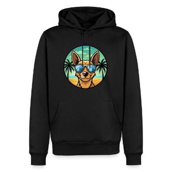 Englische Spielzeug Terrier Hund Rasse Cartoon Sonnenbrille - Männer Premium Bio Hoodie - Schwarz - Vorne - Nico (187cm)