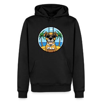 Brasileiro Chien Race Dessin Animé Lunettes De Soleil Plage - Sweat à capuche Premium bio Homme - noir - Devant - Nico (187cm)