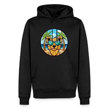 Hovawart Chien Race Dessin Animé Lunettes de Soleil Plage - Sweat à capuche Premium bio Homme - noir - Devant - Nico (187cm)